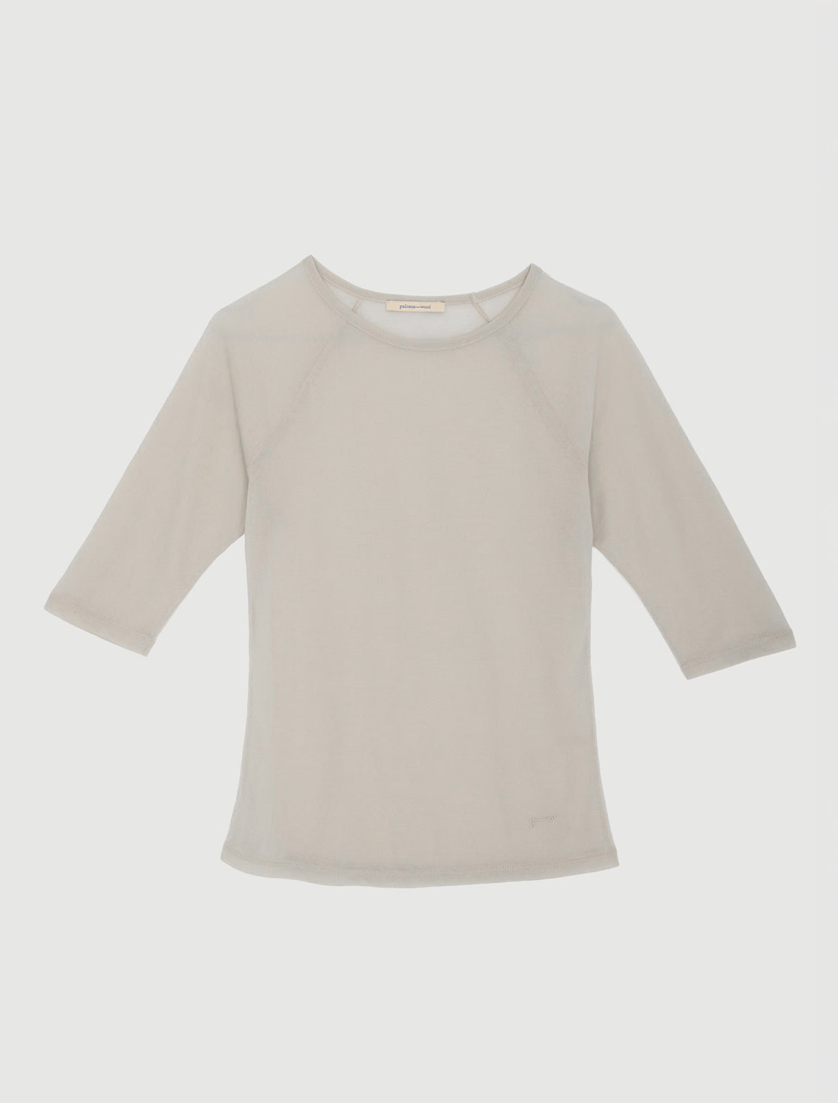 PIA-Ecru elbow-length top crafted from lightweight fabric – paloma