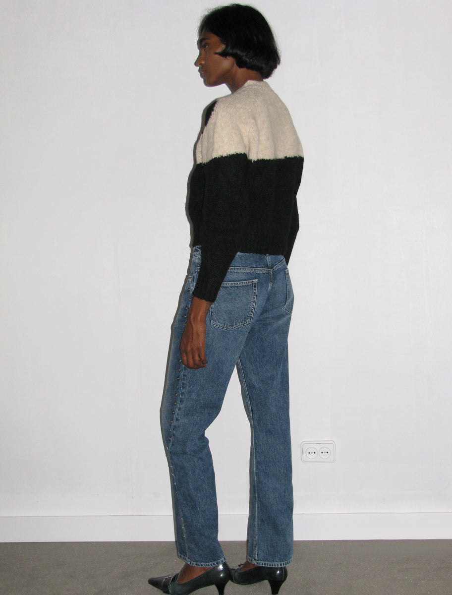 Super soft knitted sweater with Ying Yang intarsia by Paloma Wool