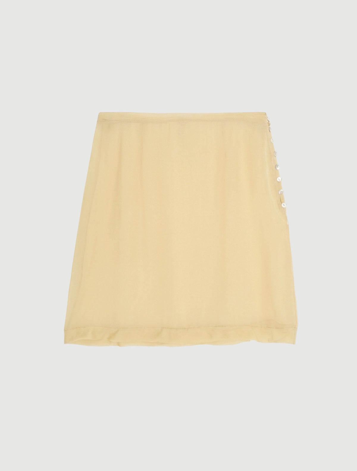 Enos straight silk skirt ruffle detail