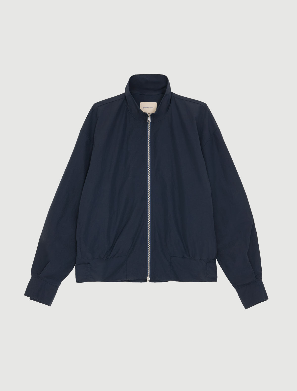 Bastian b lightweight men nylon jacket front zipper closure navy