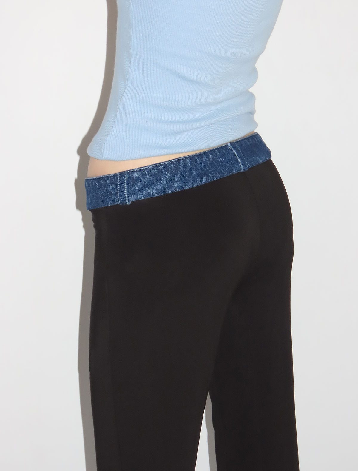 Manana viscose pants waistband pocket denim