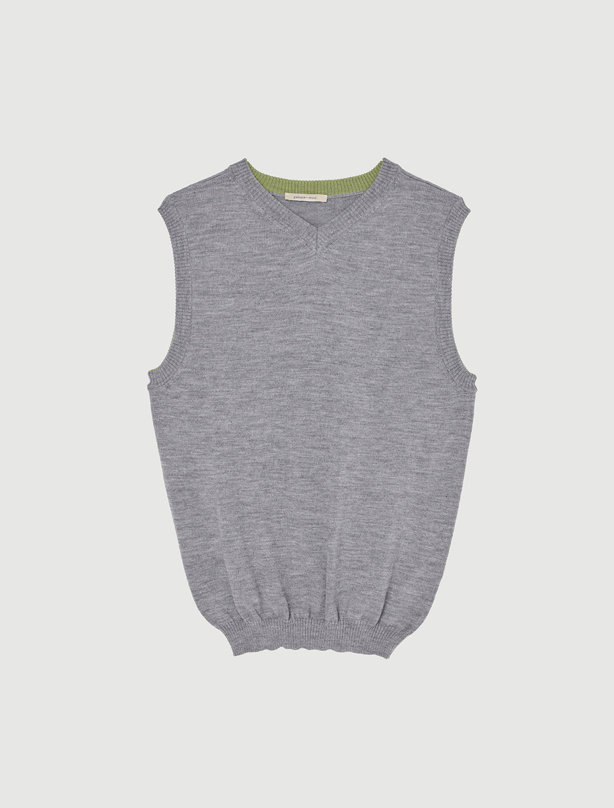 Emilia v neck knitted vest grey