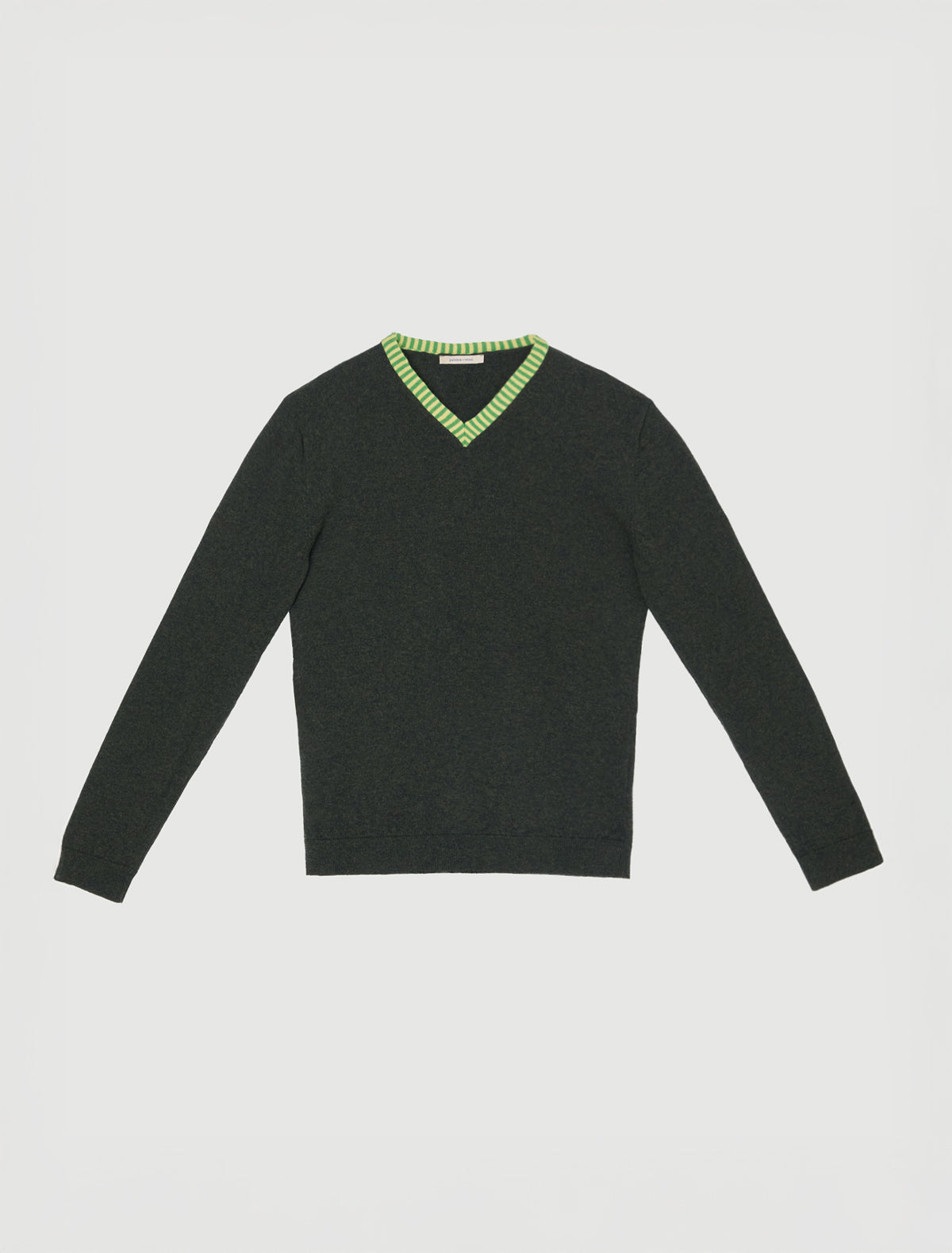 Lani soft wool v neck sweater classic look green