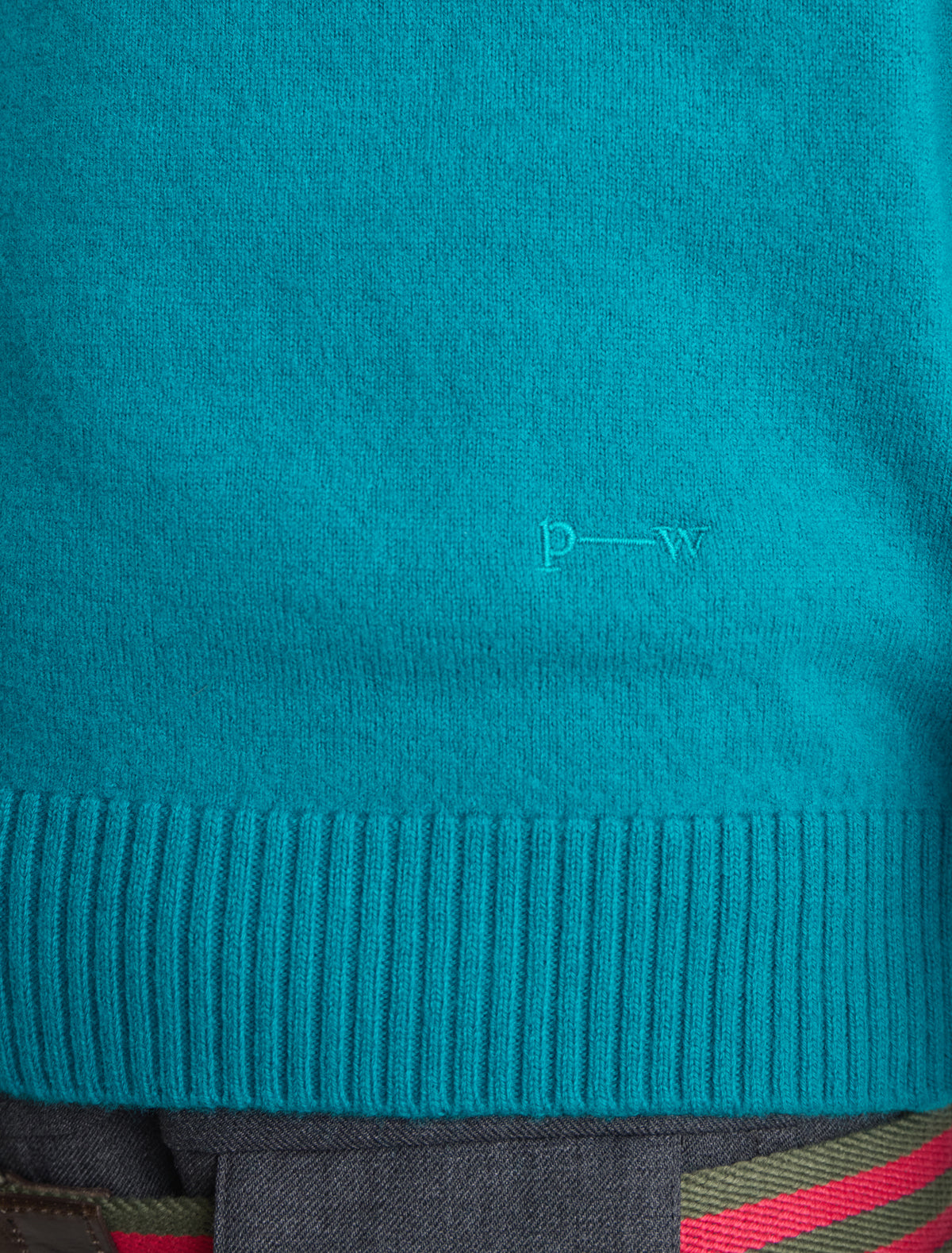 Musa men s v neck sweater pw embroidery blue