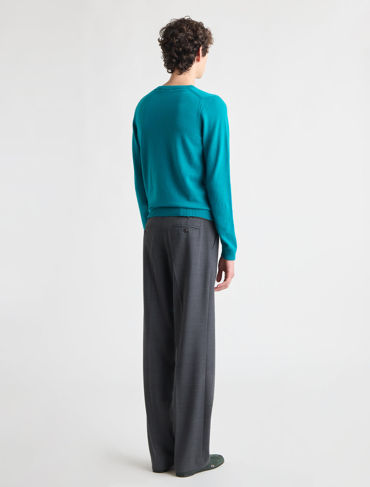 Musa men s v neck sweater pw embroidery blue
