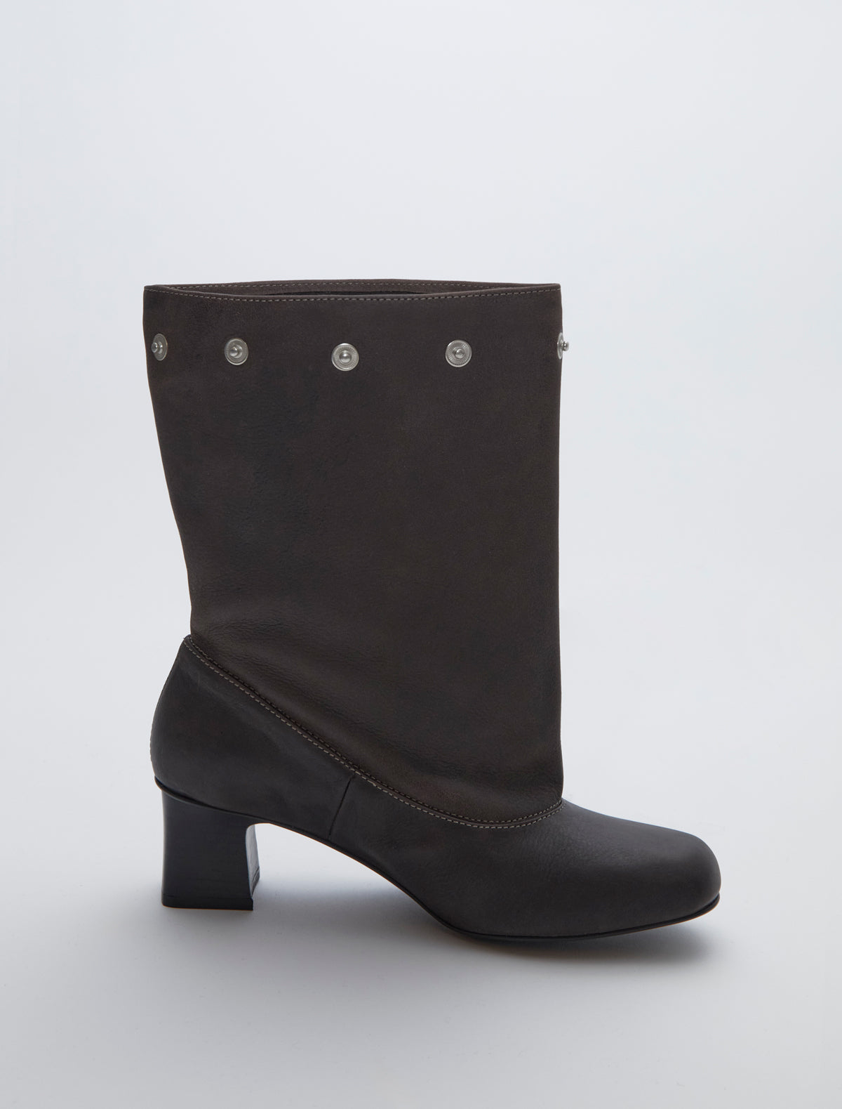 Jolie snaps tall wide loose shaft boot darkbrown