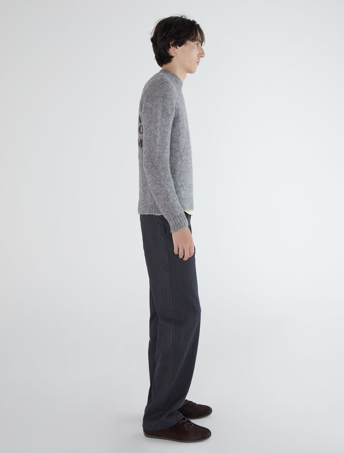 CLOCK B-Men's cardigan with an intarsia clock on the back – paloma