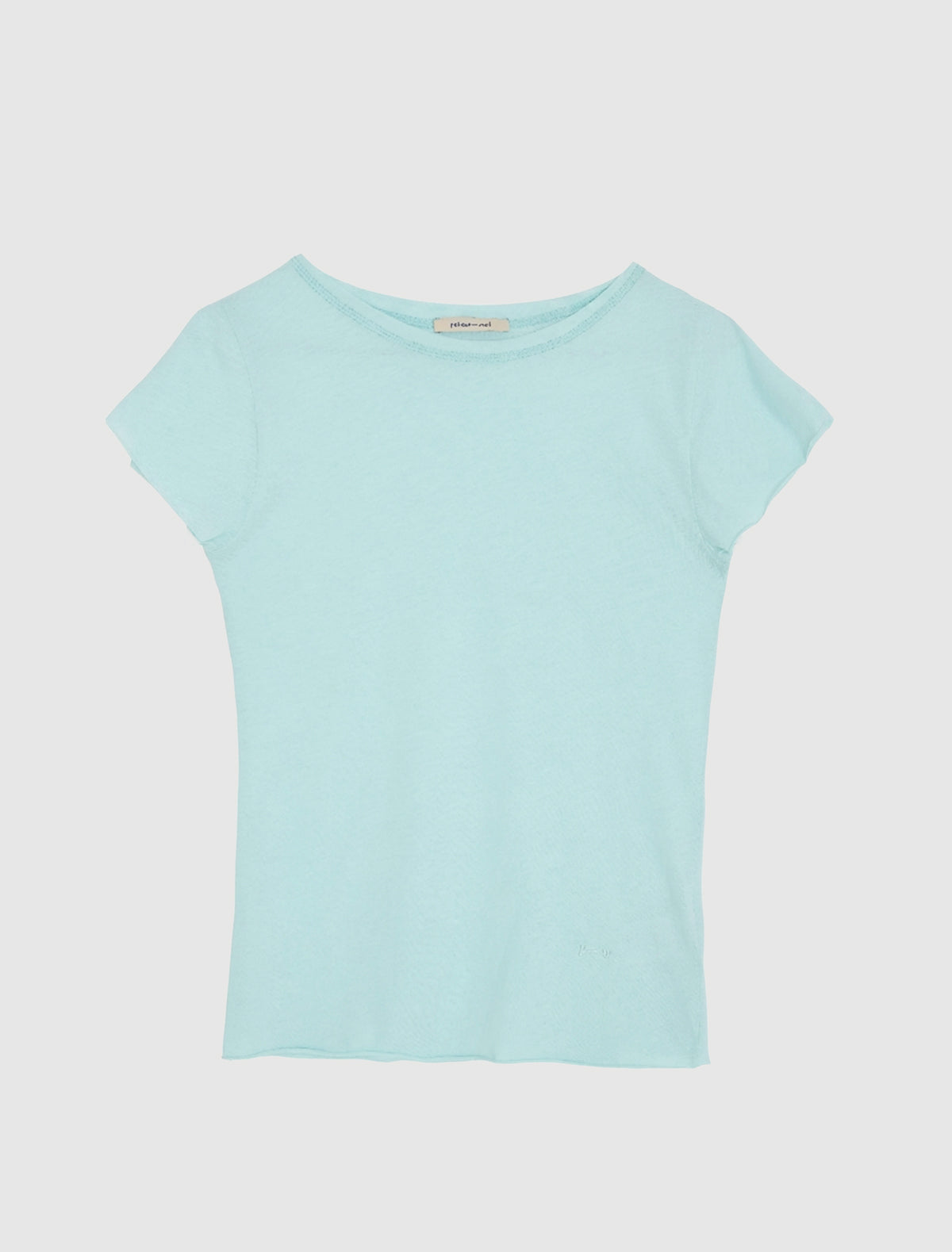 Katia short sleeved top embroidery hem