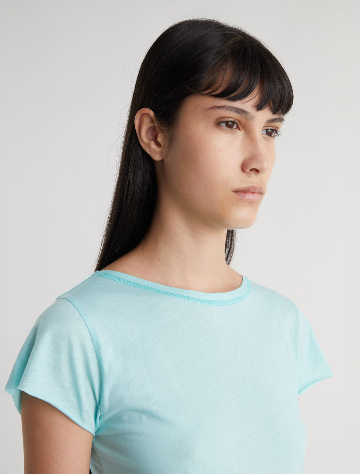 Katia short sleeved top embroidery hem
