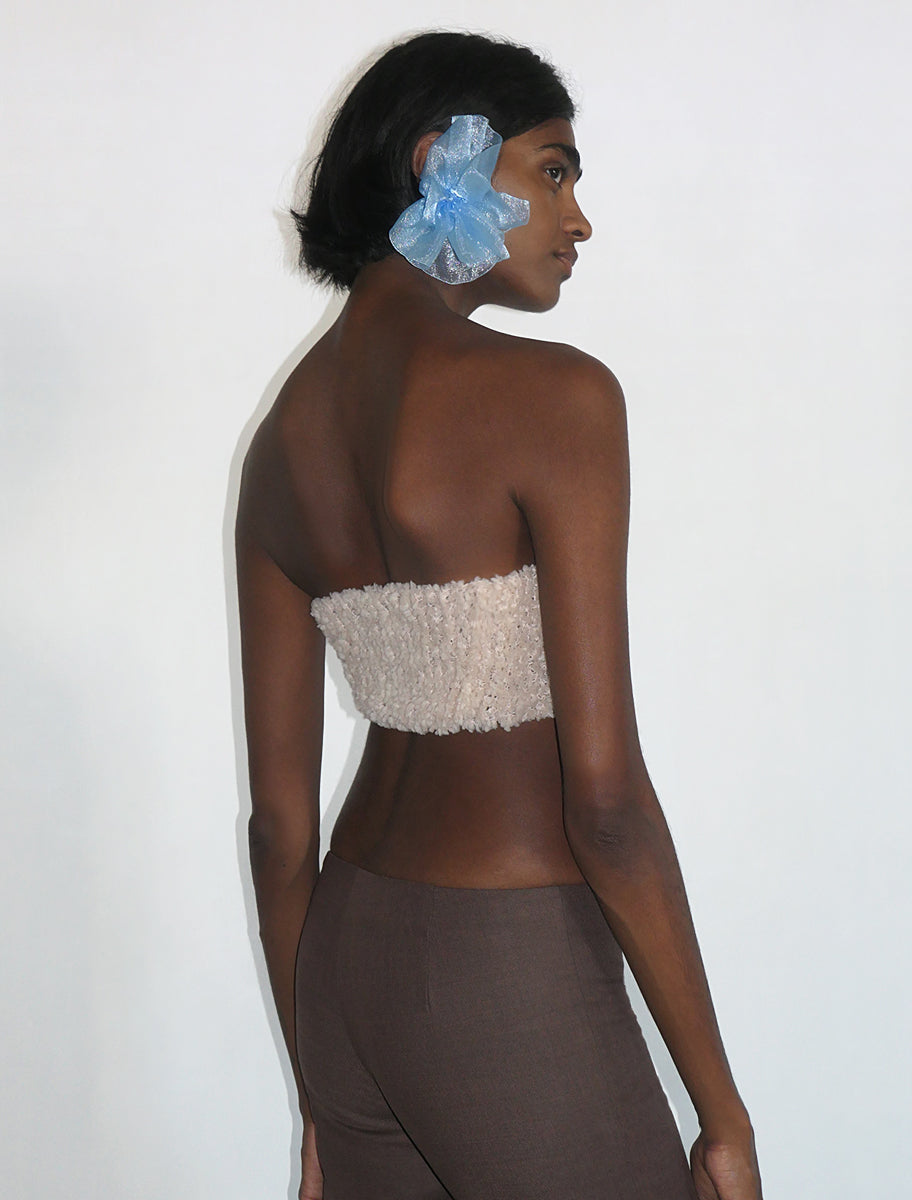 CAMILA-Soft pink bandeau knitted top – Paloma Wool