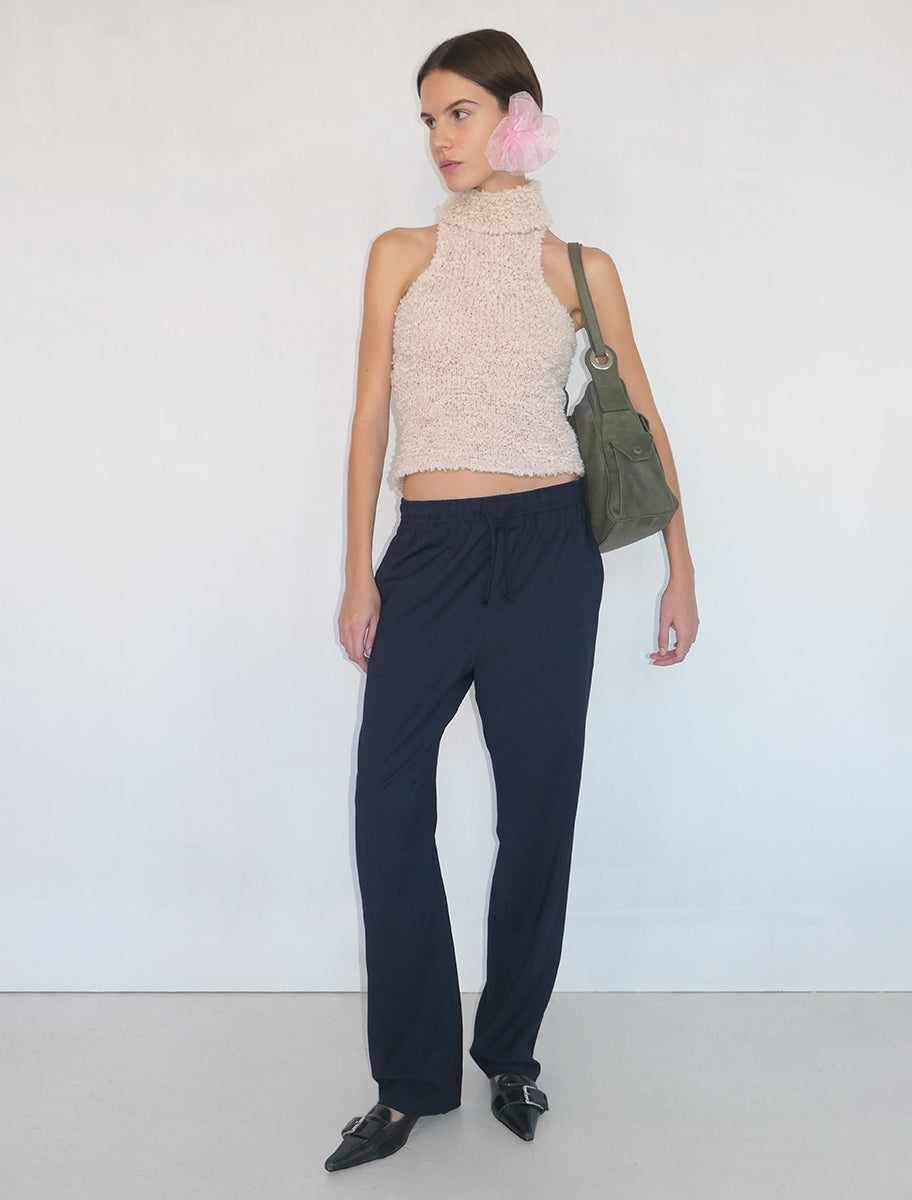 Dala high neck sleeveless knitted top