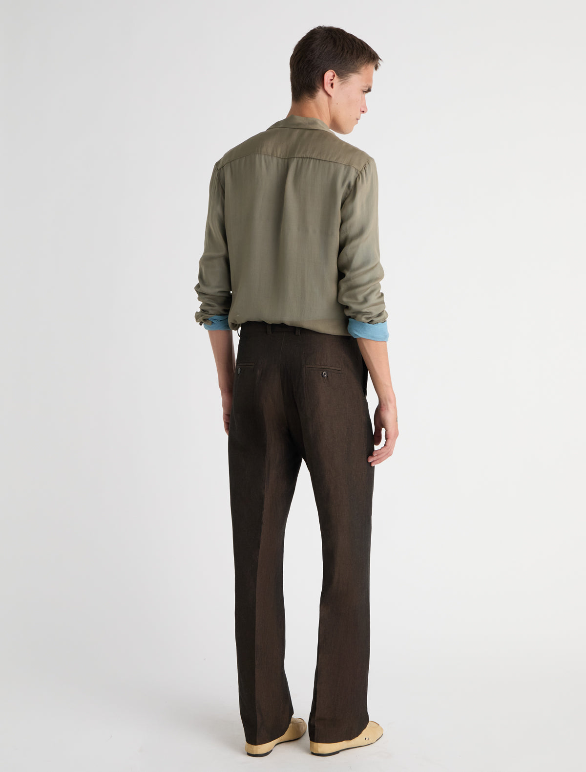 LANE-Dark brown straight men's suit pants – paloma wool