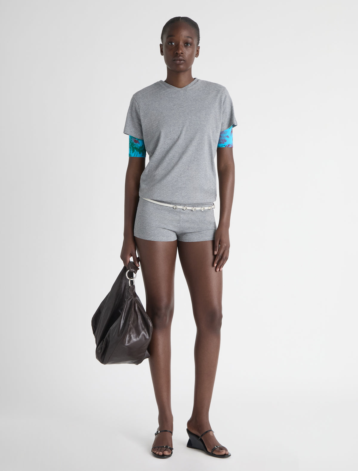 Larry v neck short sleeve playsuit