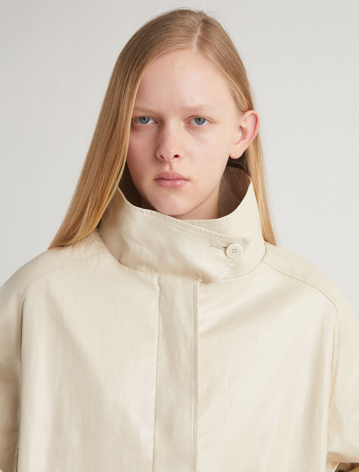 Lebano oversized jacket ranglan sleeves high collar