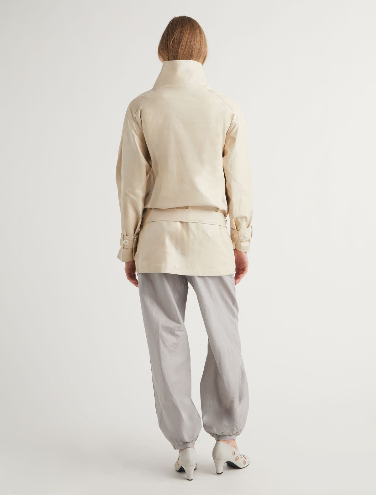 Lebano oversized jacket ranglan sleeves high collar