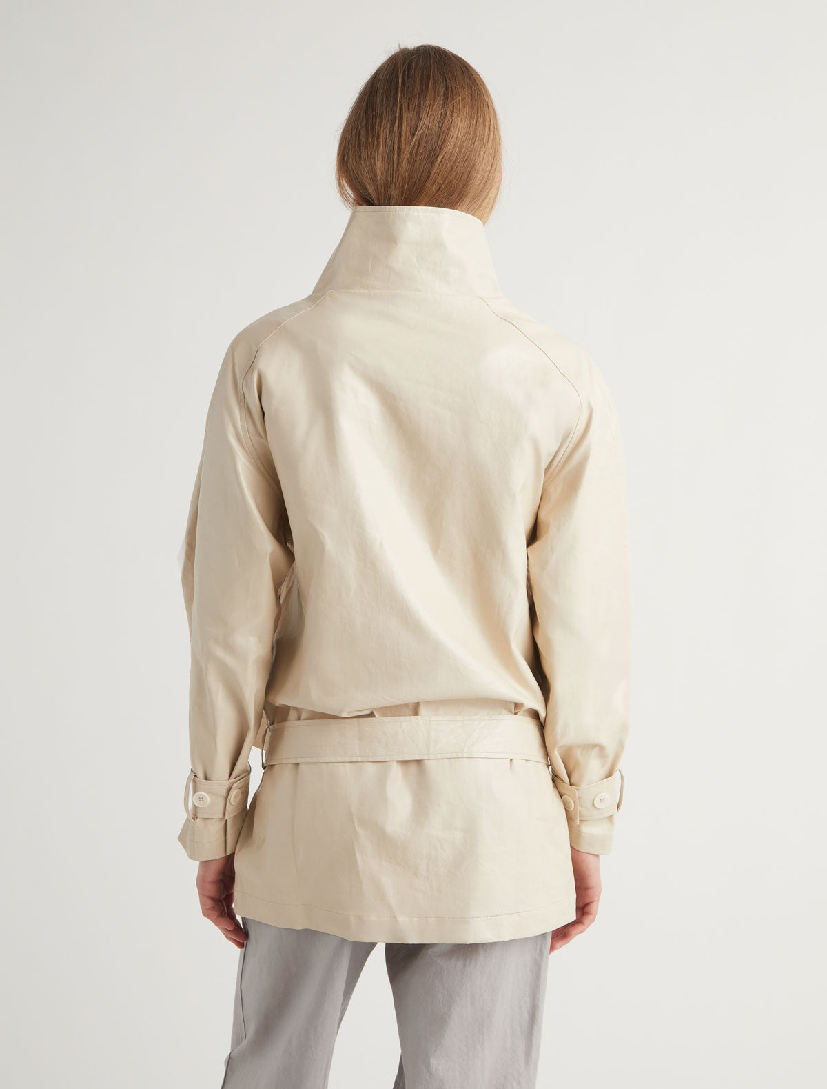 Lebano oversized jacket ranglan sleeves high collar