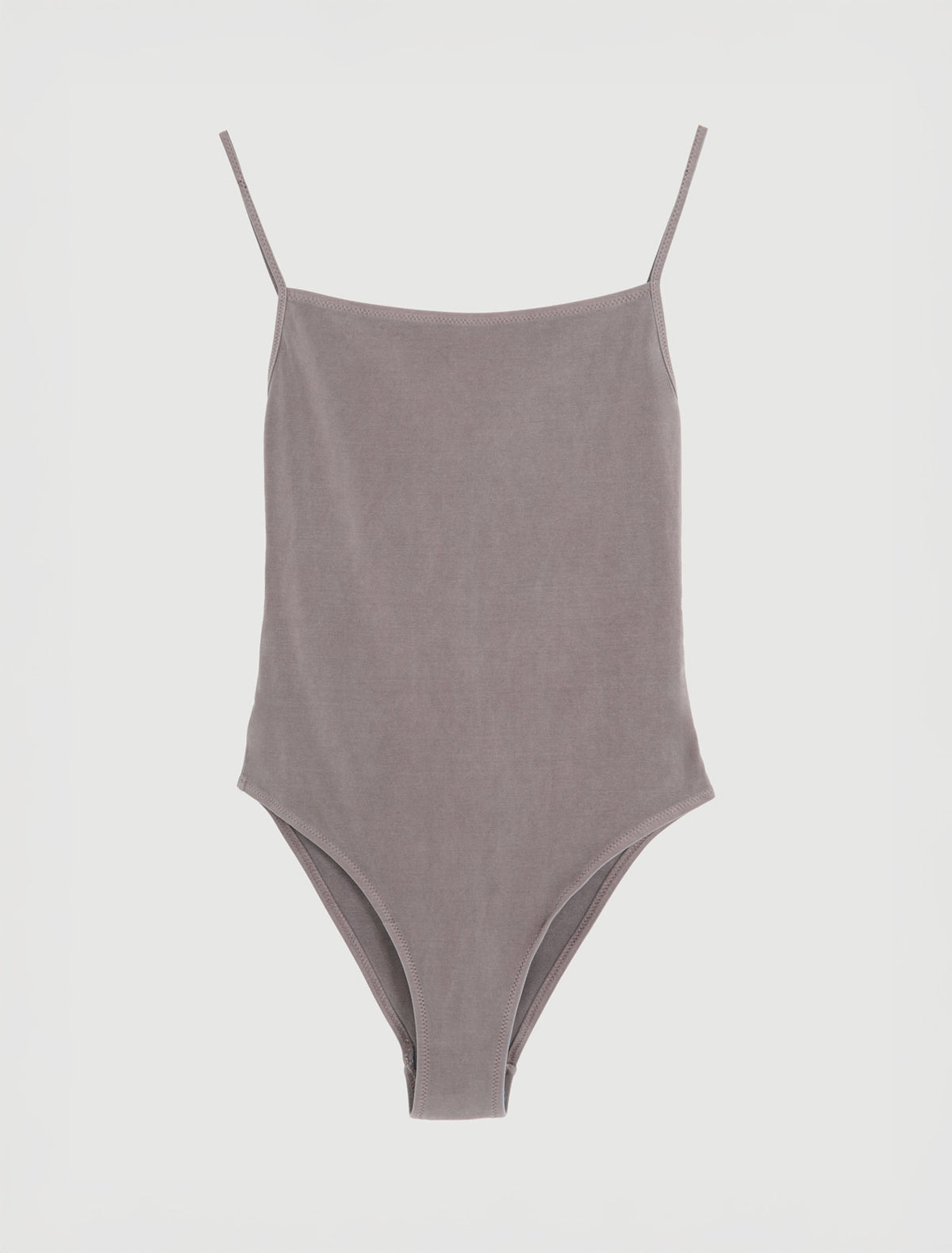 LEILA-Strappy cotton swimsuit, garment-dyed for a worn-in effect