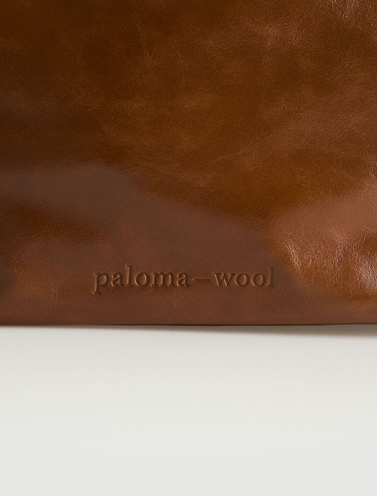 LISA-Brown large leather bag with a wide handle – paloma wool