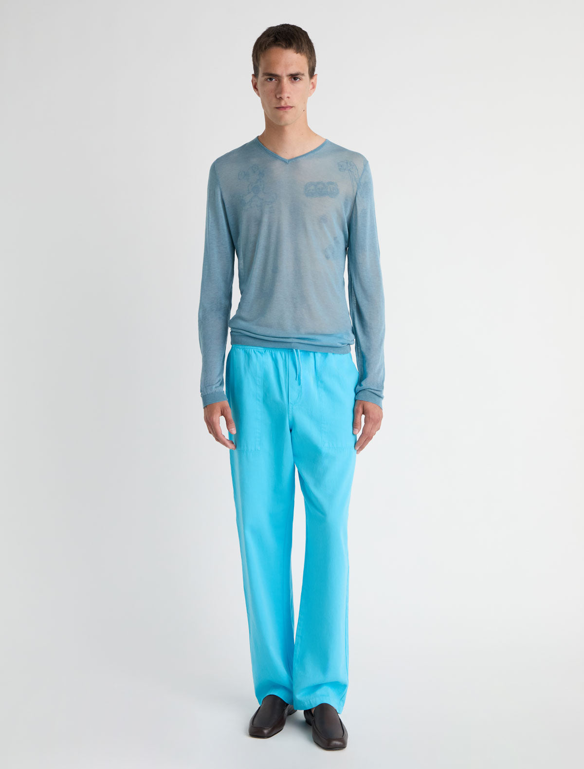Losa b mens long sleeved v neck sweater