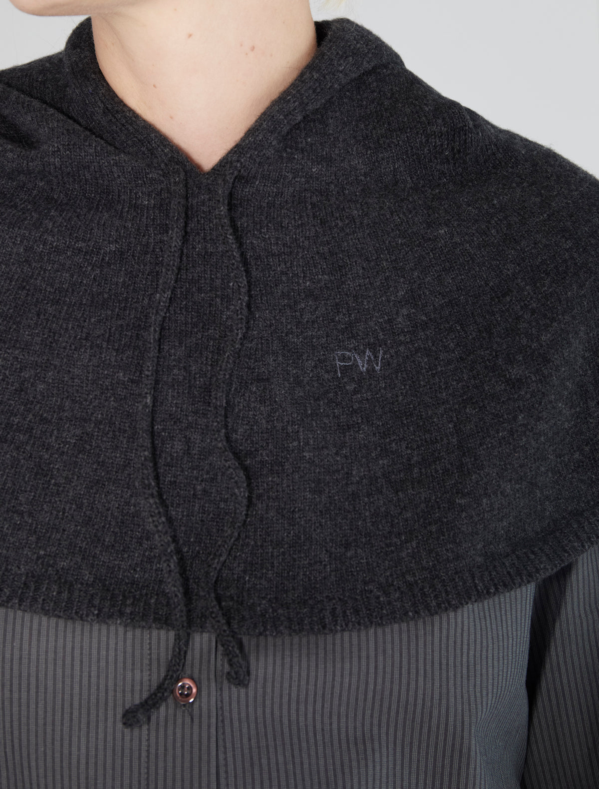 Lucia hood adjustable drawstring darkgrey