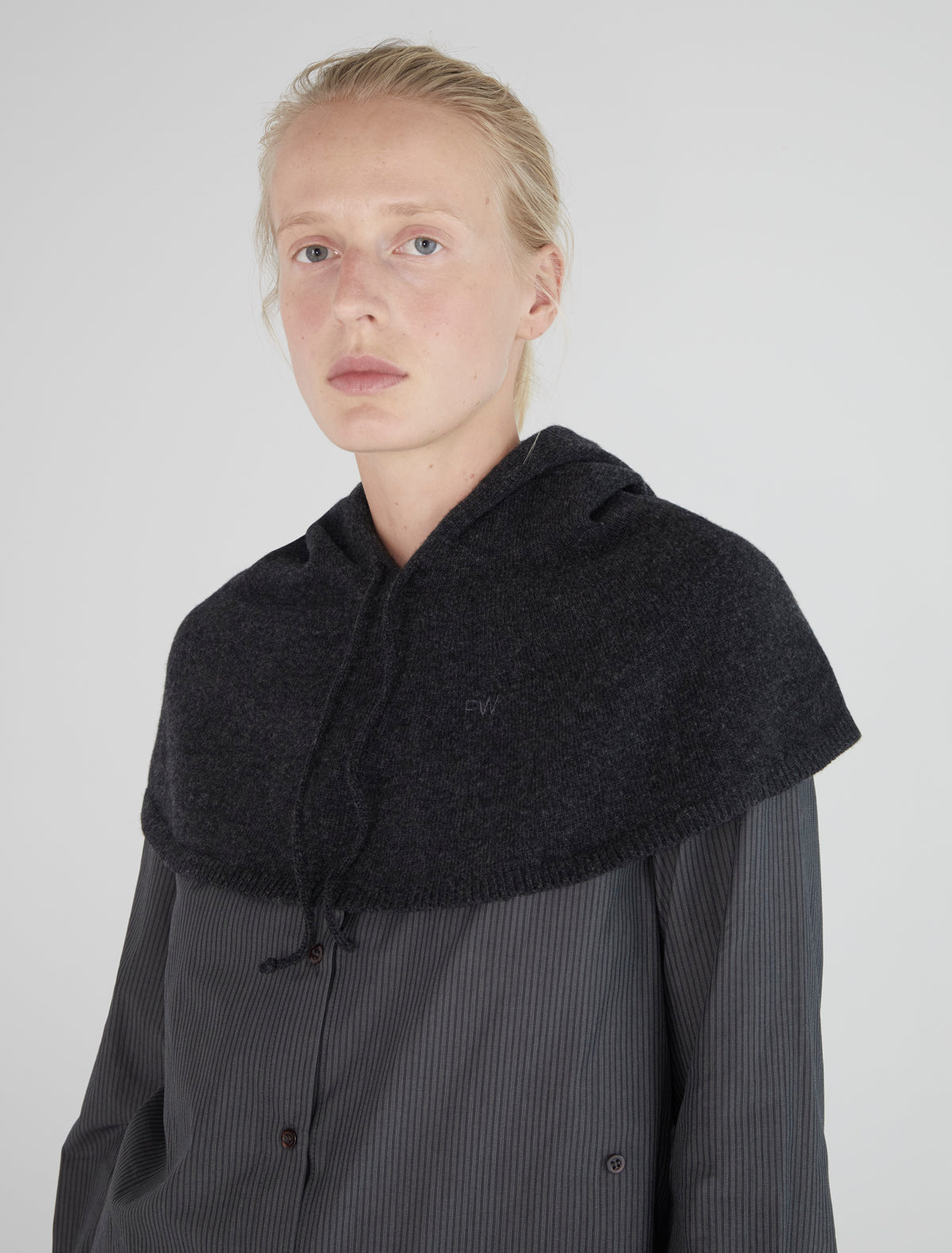 Lucia hood adjustable drawstring darkgrey