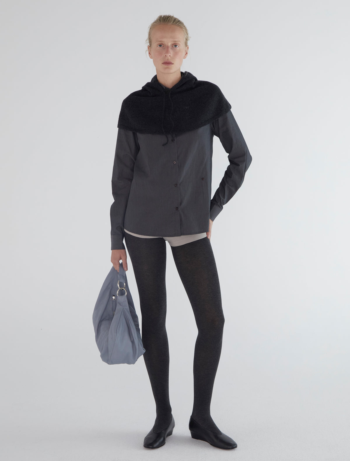 Lucia hood adjustable drawstring darkgrey