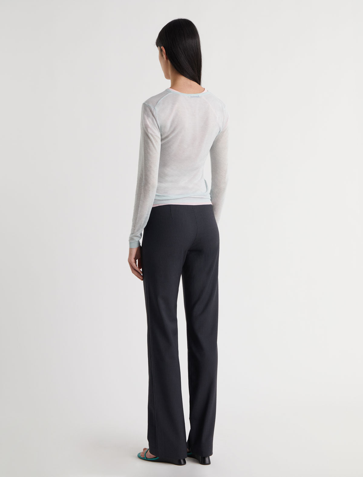 MALEK-Striped suit pants featuring a black tape detail at the back MALEK-Striped suit pants featuring a black tape detail at the back