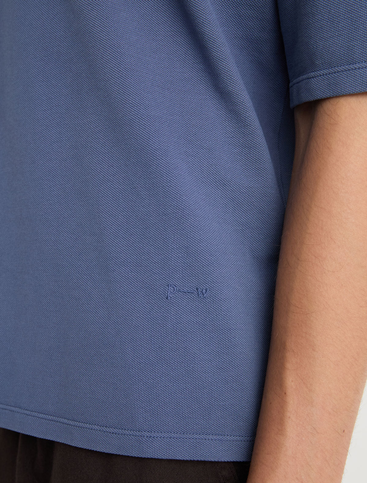 MAPS-Short-sleeve piqué T-shirt with a small p-w embroidery at the