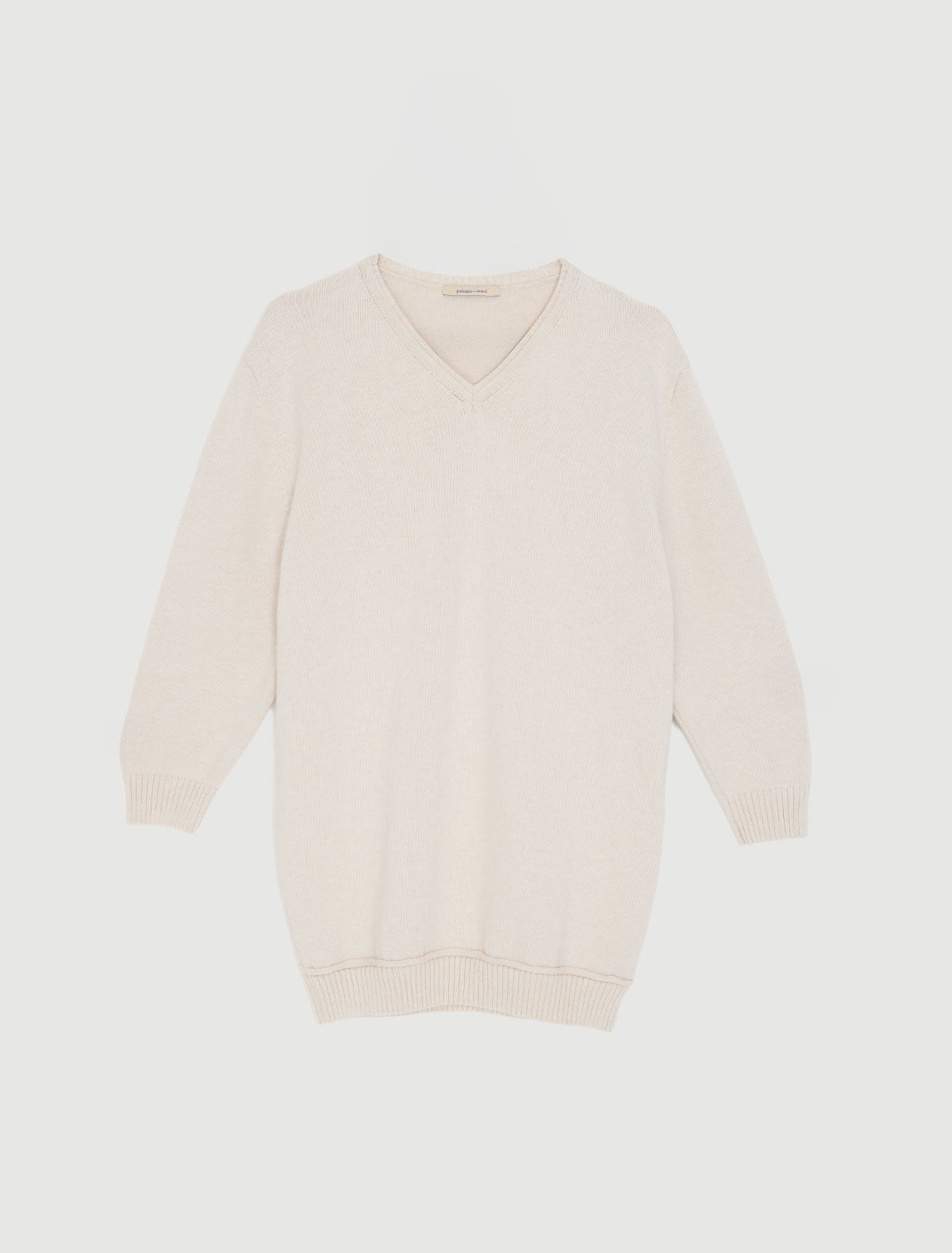 Mel v neck sweater elbow length sleeves offwhite