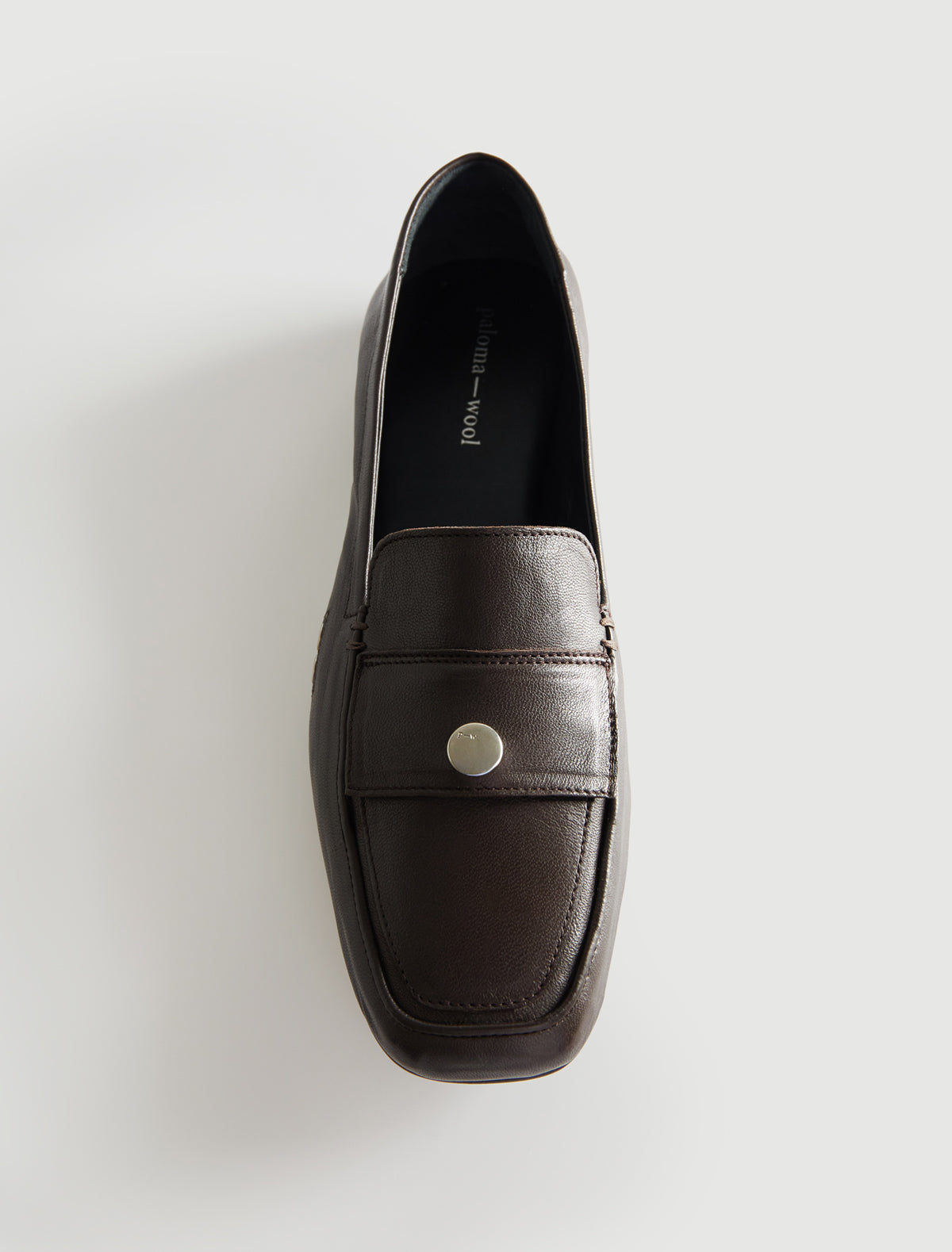 Micaela pockets lined leather loafer pocket detail vamp brown