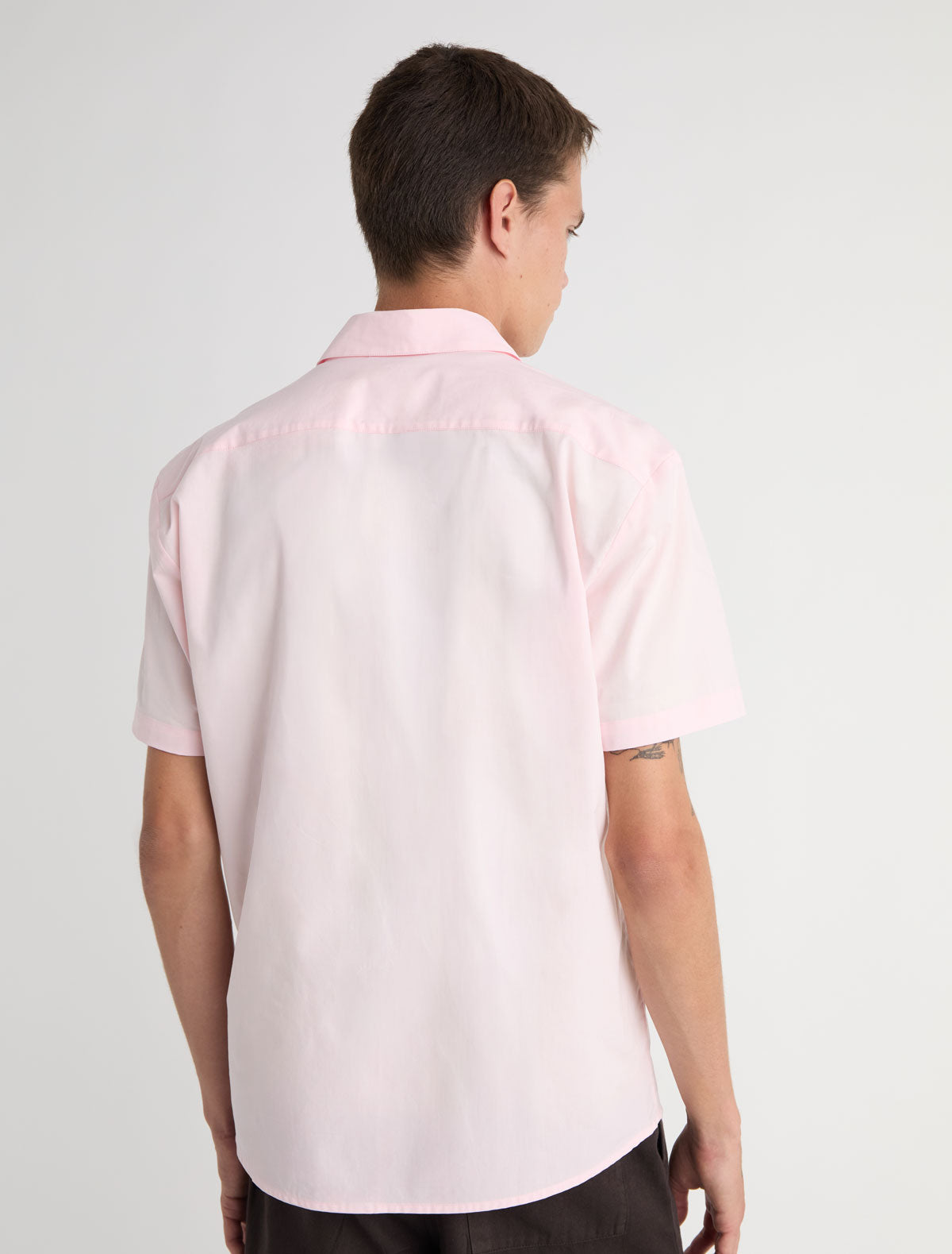 Milefile short sleeved shirt front pocket pink