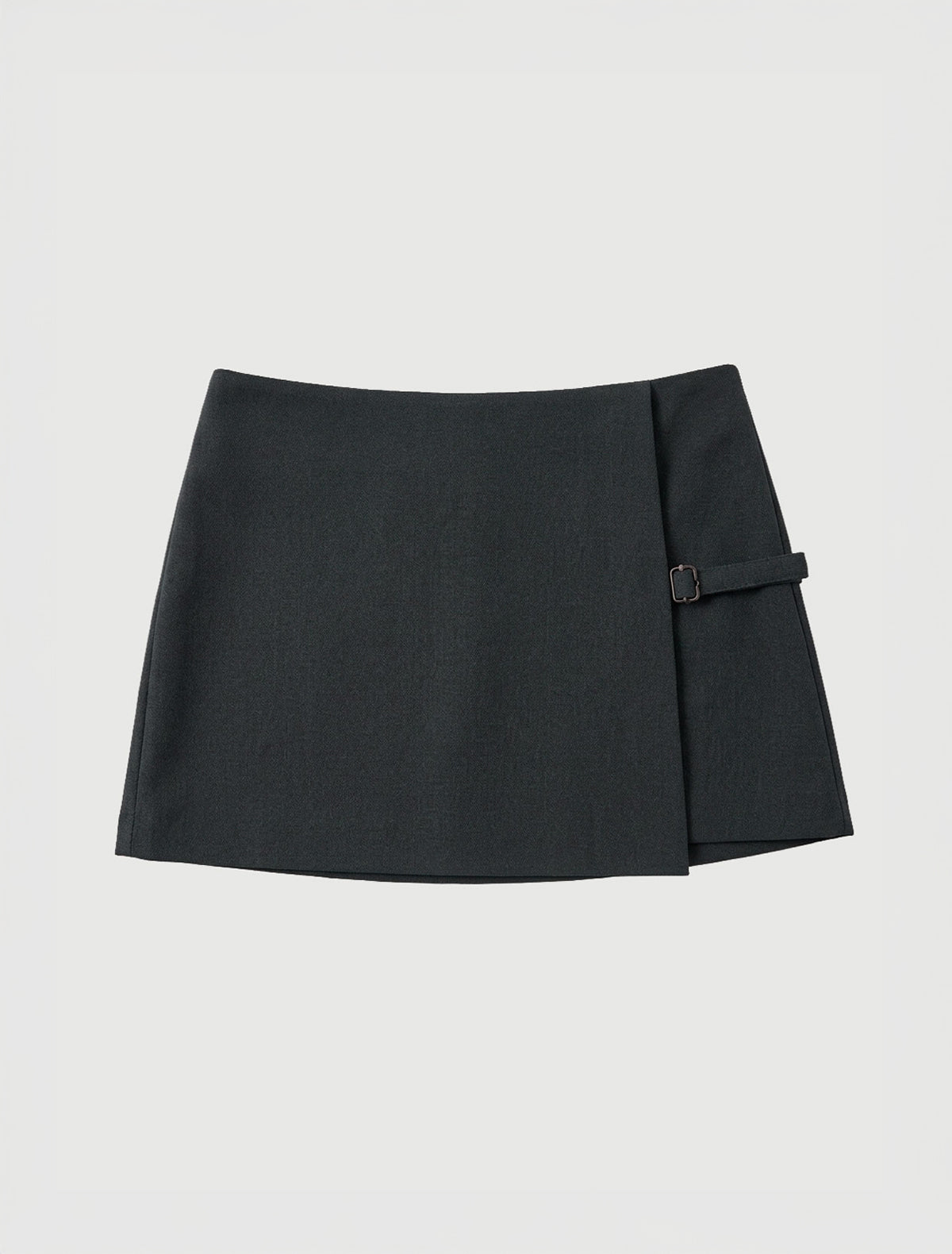 paloma wool ミニスカート MINI ARCHIVE-Grey mid-rise shorts with an overlapping fixed mini
