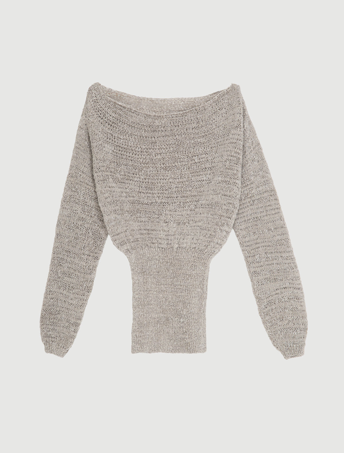 MOSTO- Grey long sleeve cord-style knit sweater – paloma wool