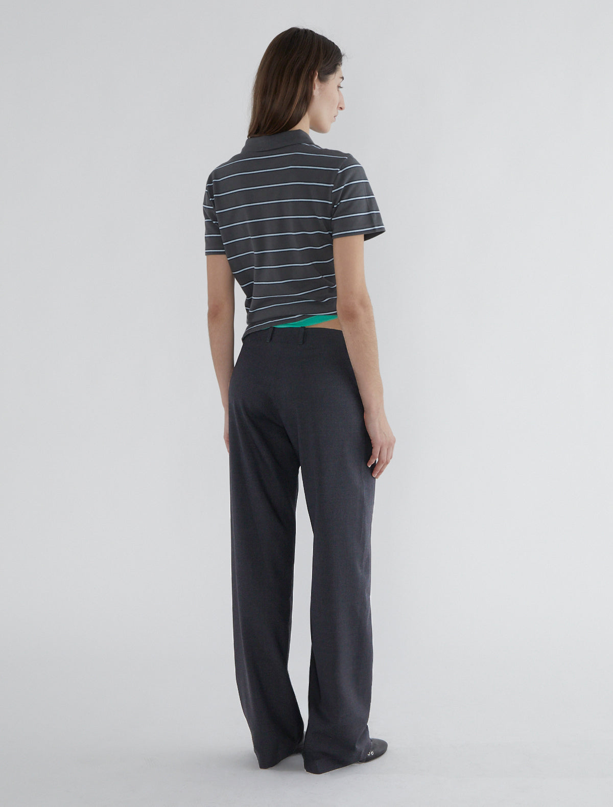 MUIR-Straight suit trousers with a welt pocket on one side