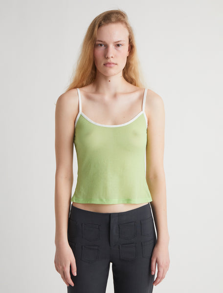 NASEM-Green strappy top with lingerie-inspired details – paloma wool