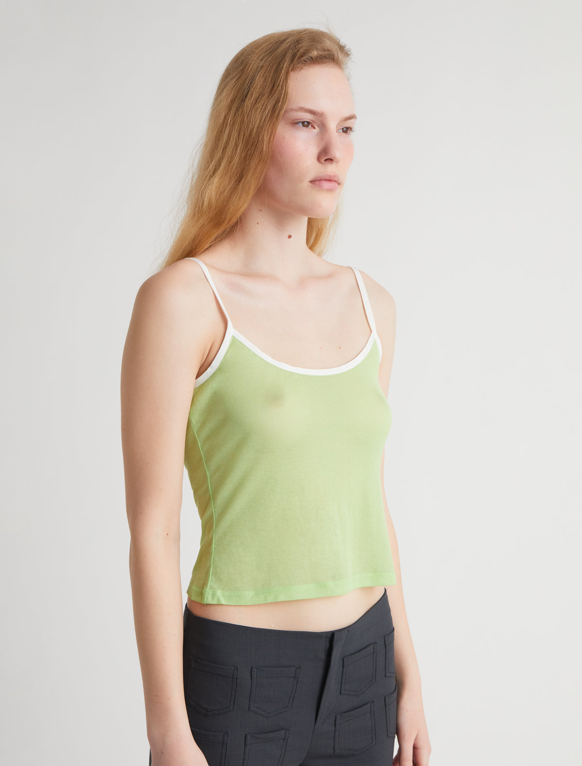 NASEM-Green strappy top with lingerie-inspired details – paloma wool