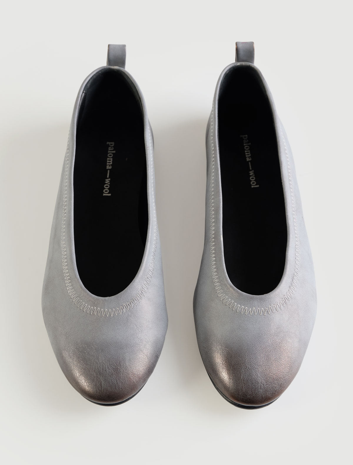 Nicoletta ballet flats zigzag edged topline blue