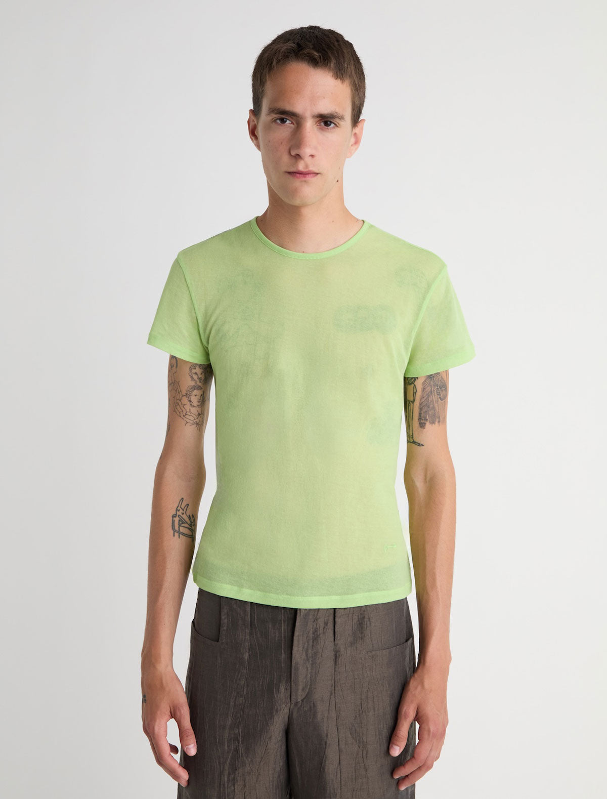 Omu b short sleeve crewneck t shirt green