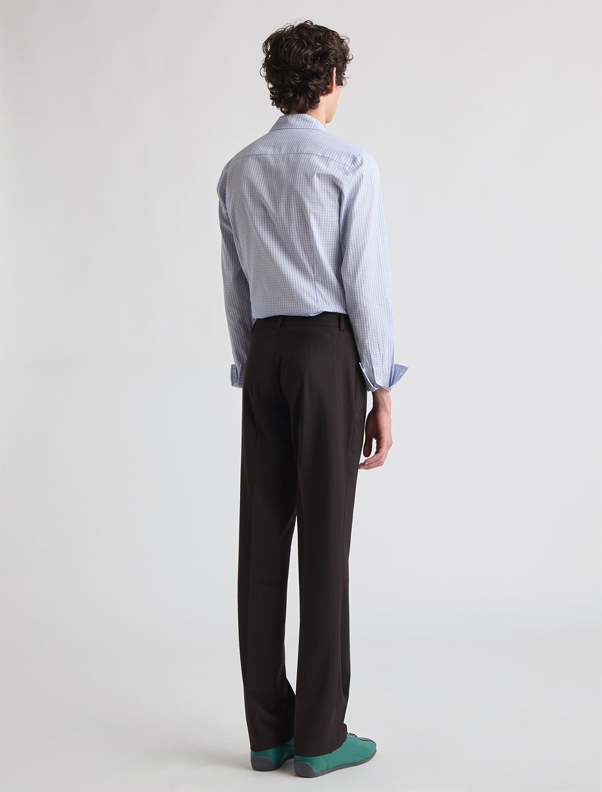 Gualtieri straight leg pinstripe pants side pockets brown