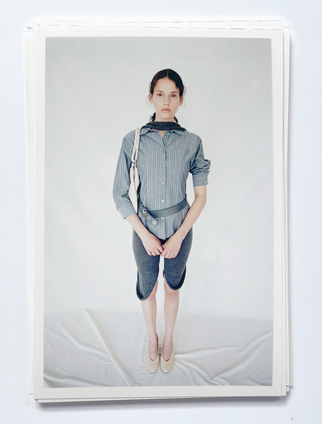 BRUNA-Navy elbow-length shirt made of striped fabric – paloma wool