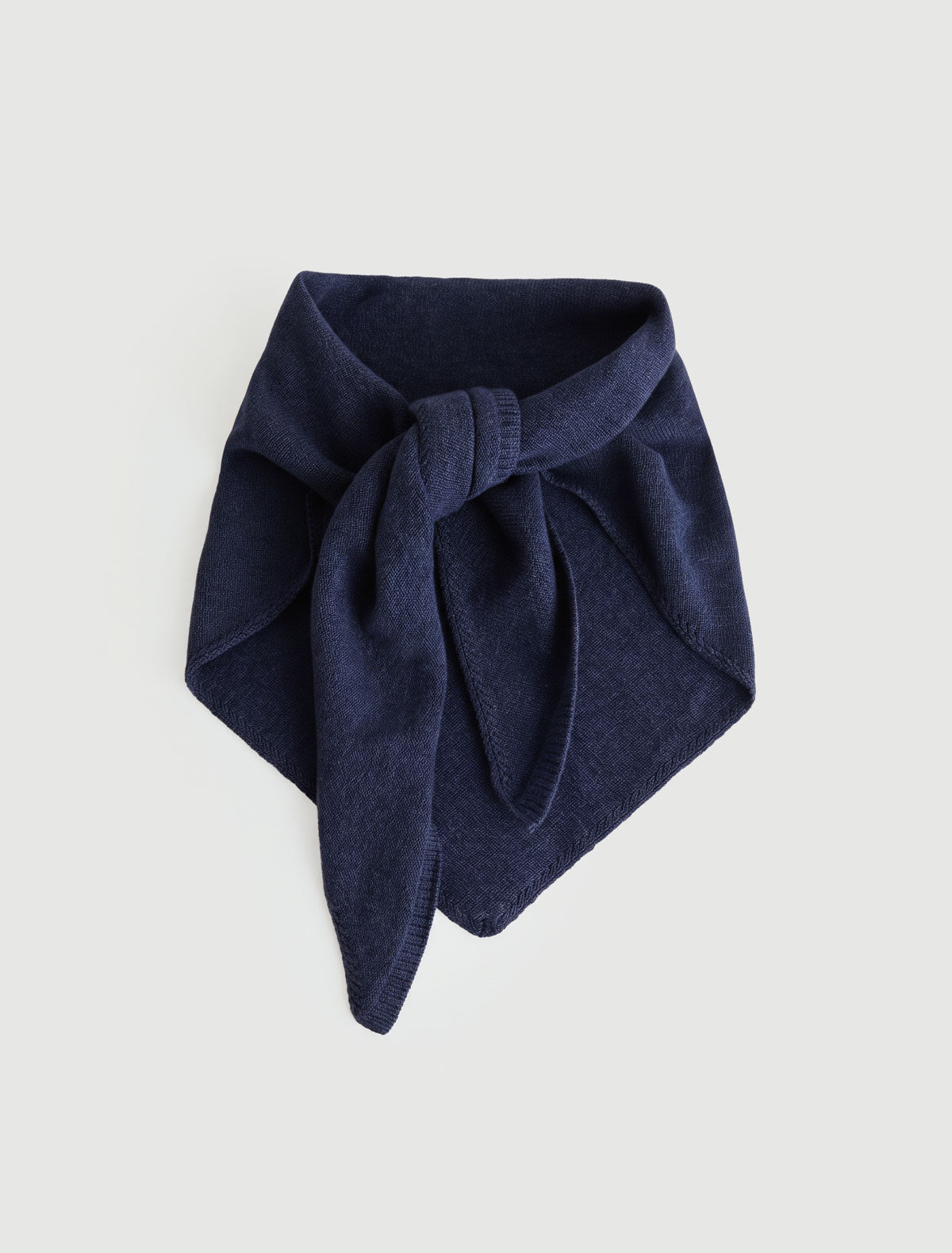 Prima soft warm wool triangle scarf navy26