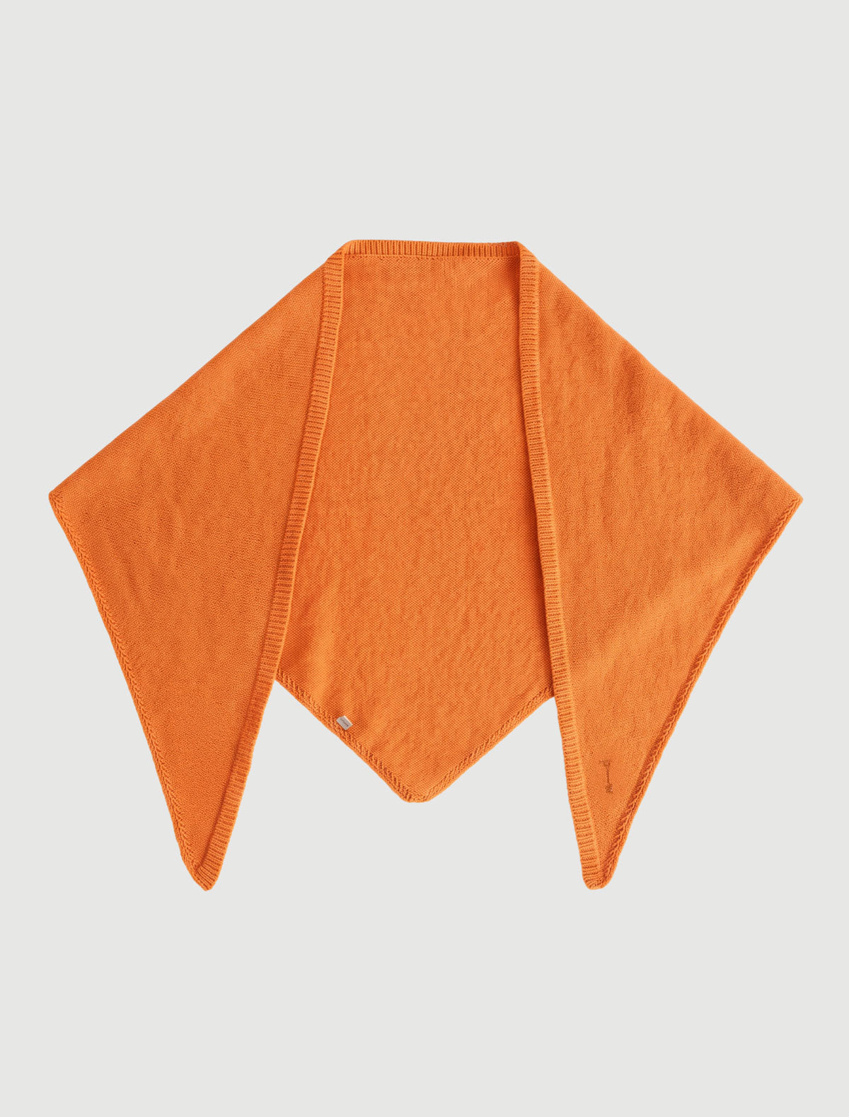 Prima soft warm wool triangle scarf orange