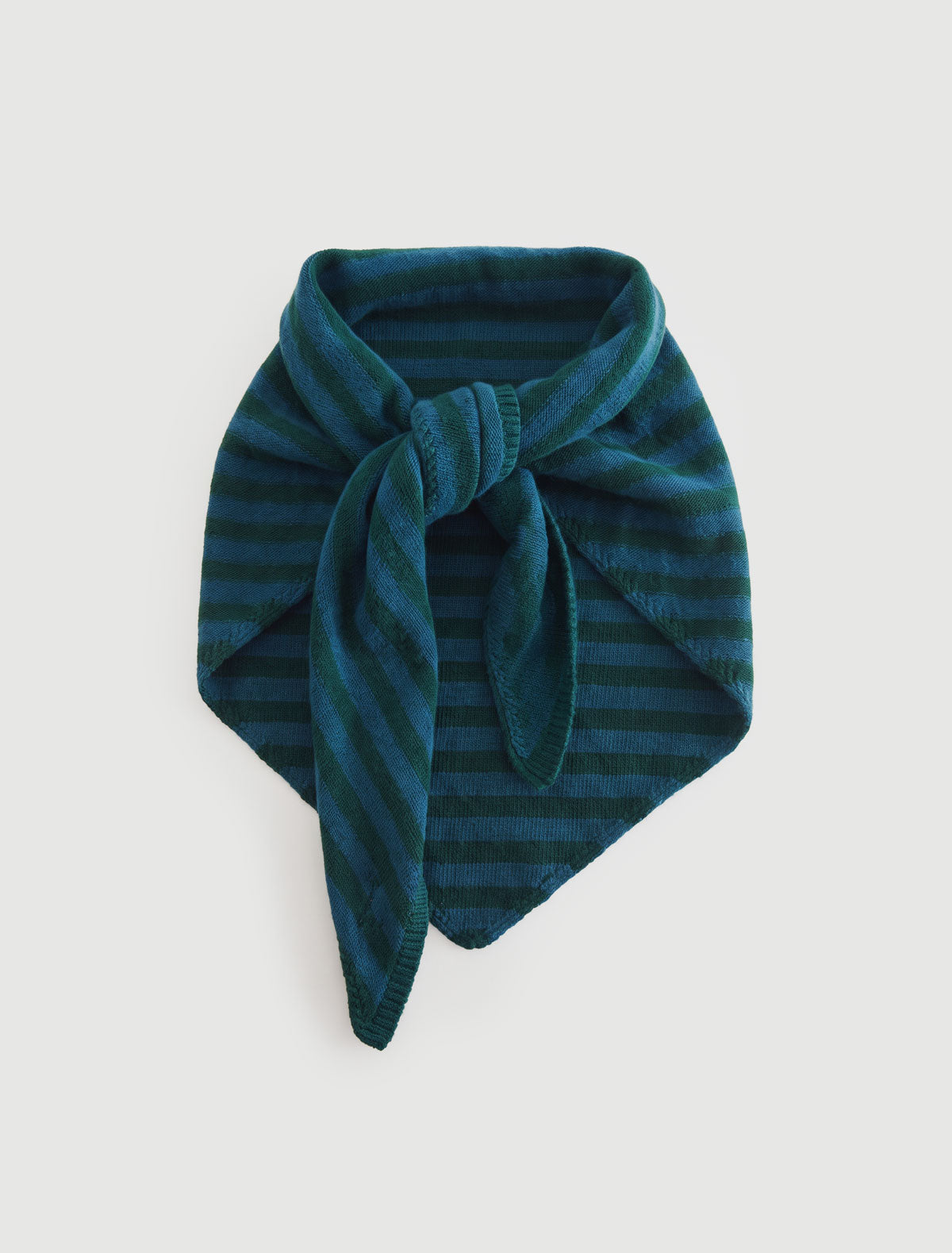 Prima soft warm wool triangle scarf green