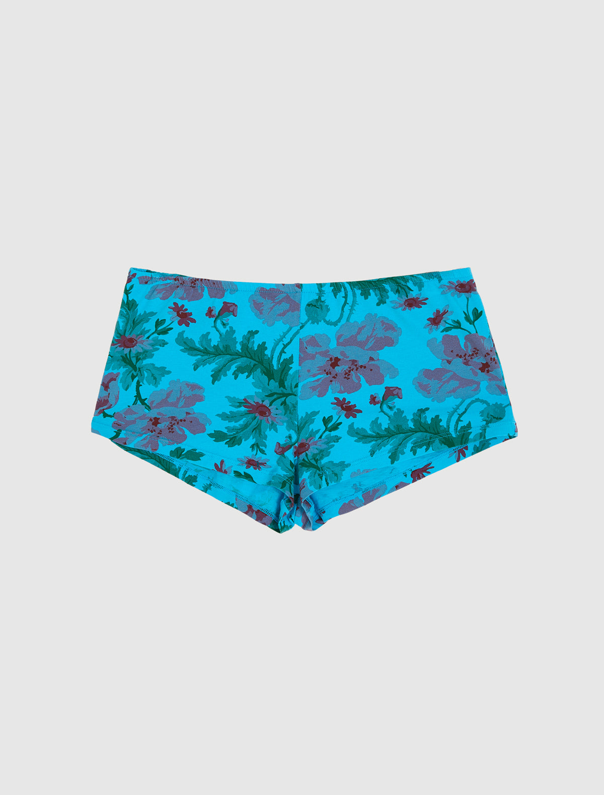 DIO-Blue floral stretchy cotton mini shorts – paloma wool