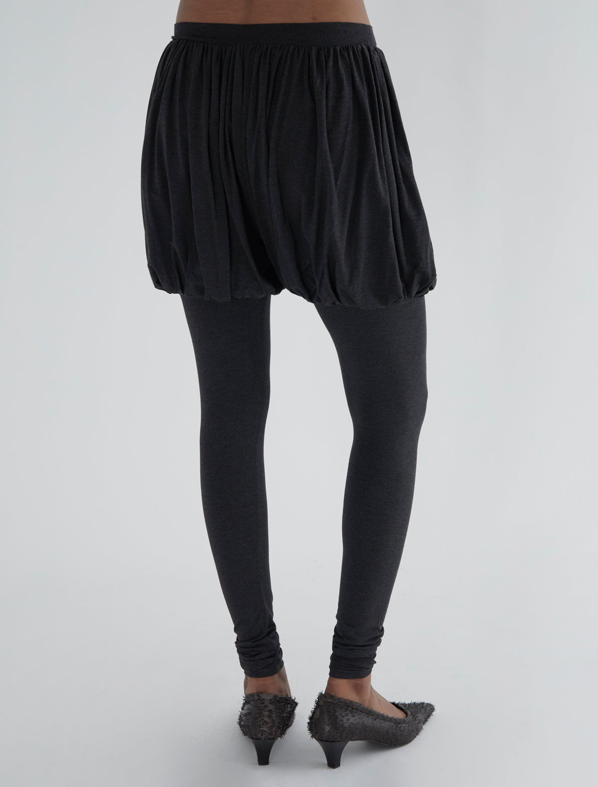 Caly fitted pants puffed effect darkgrey