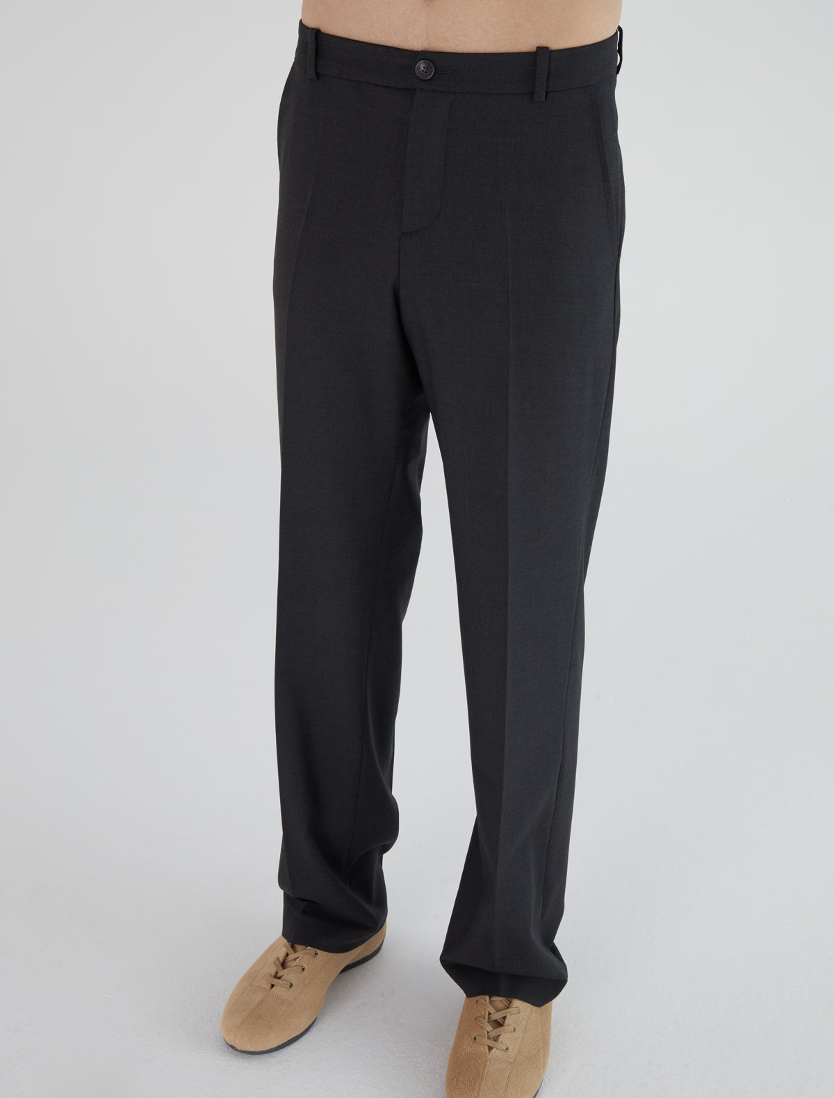 Lane straight men suit pants slightly wide fit darkgrey