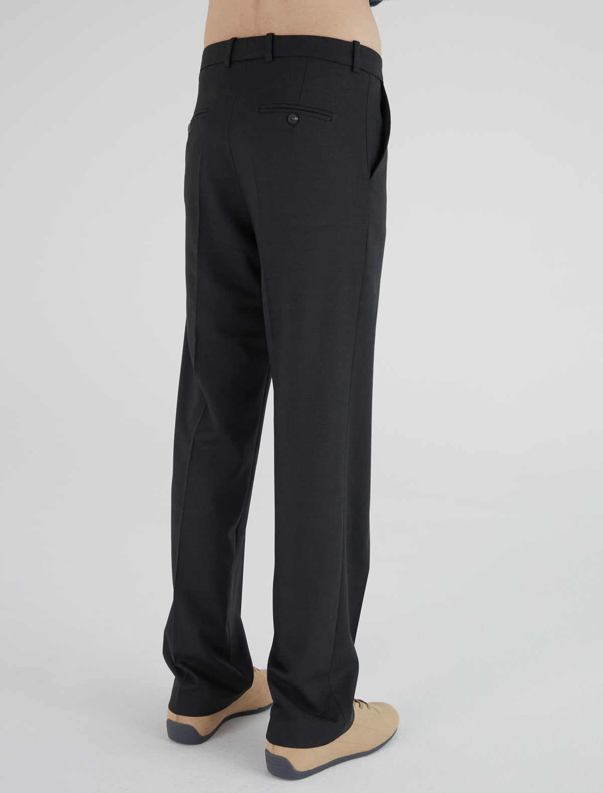 Lane straight men suit pants slightly wide fit darkgrey
