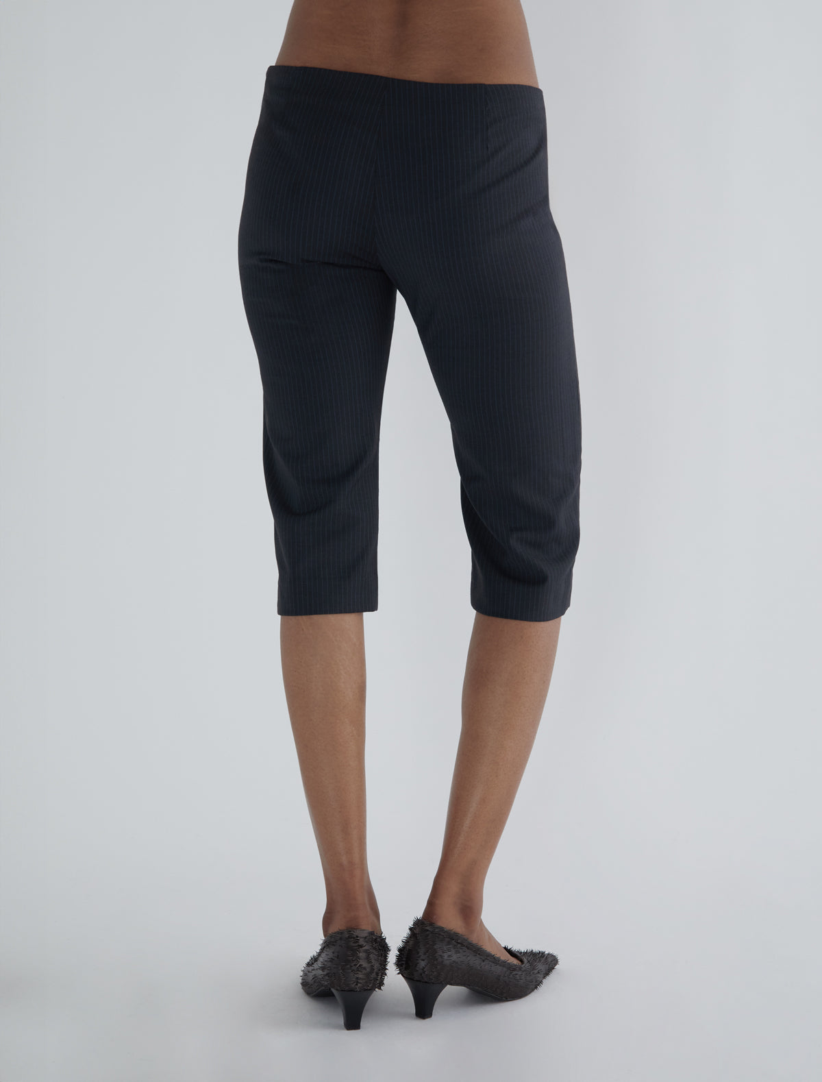 Low tinas striped cropped fabric pants
