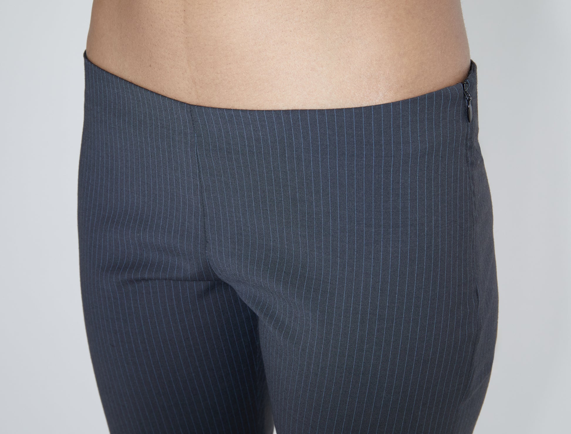 Low tinas striped cropped fabric pants