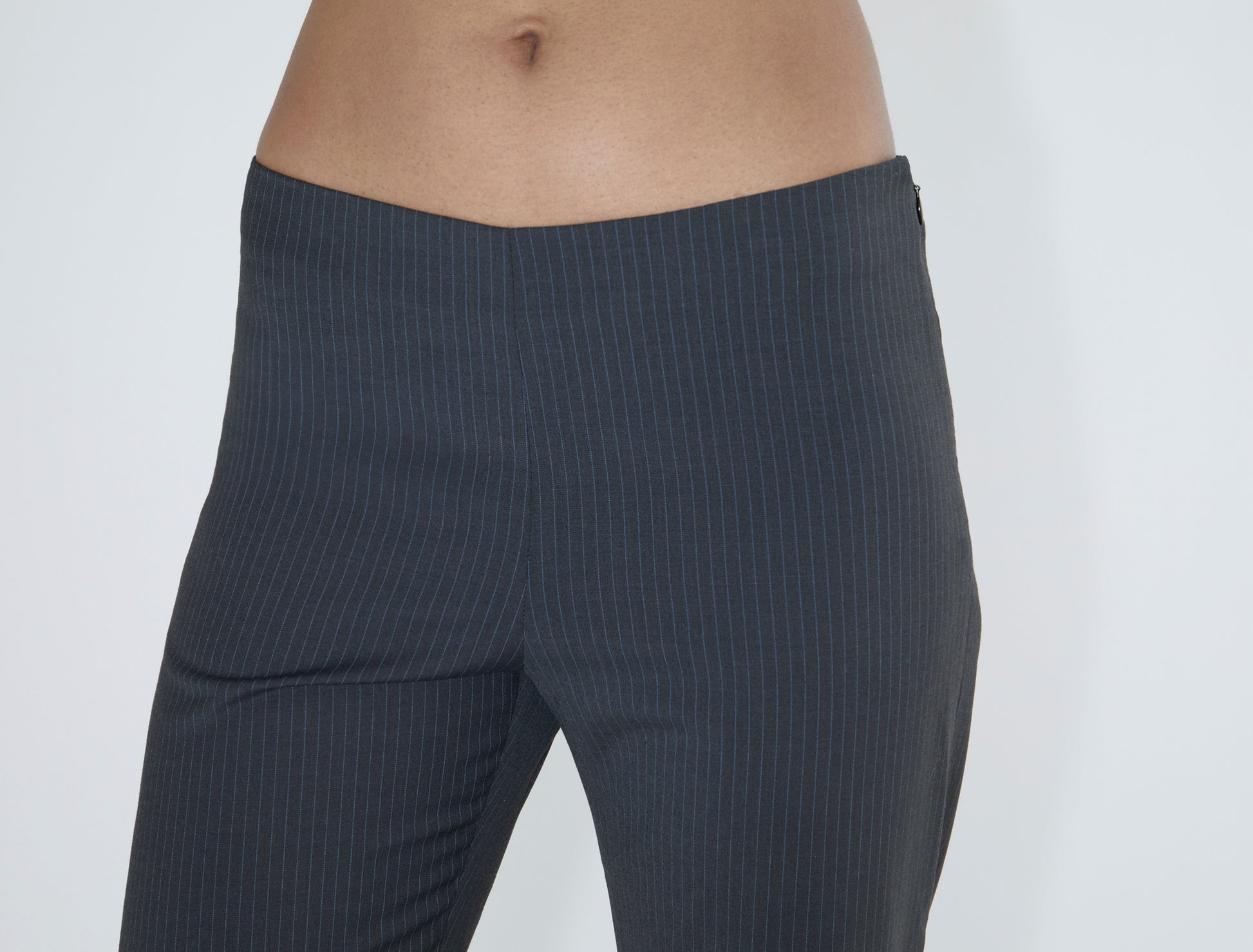 Malek striped suit pants back detail